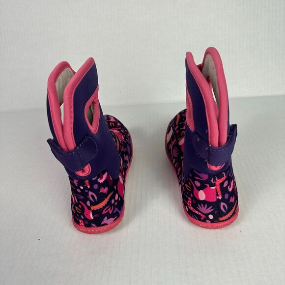 Bogs Baby Zoo Print Purple Boots Infant 10 - Picture 3 of 9